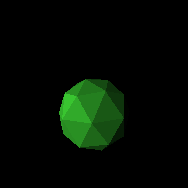 Icosphere in motion Icosphere in motion